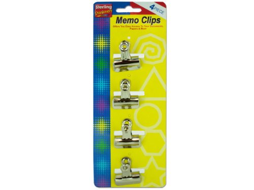 sterling - Medium metal memo clips ( Case of 72 )