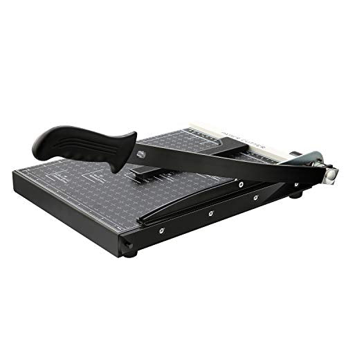 Paper Trimmer, 12" Metal Base A4 Paper Cutter Guillotine for Home Office, 10 Sheet Capacity