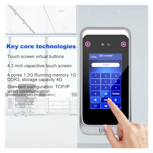 Time Clock TCP/IP WiFi Dynamic Face Face Recognition Time Presence Access Control Machine Card Reader Electric Empolyee Recorder System(S500CD-WiFi)