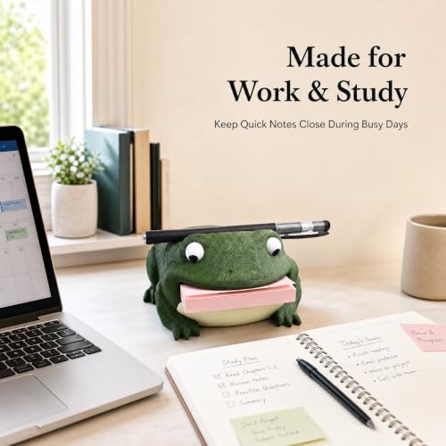 FKSWSQY Toad Sticky Note Holder, 3D Printed Desk Organizer