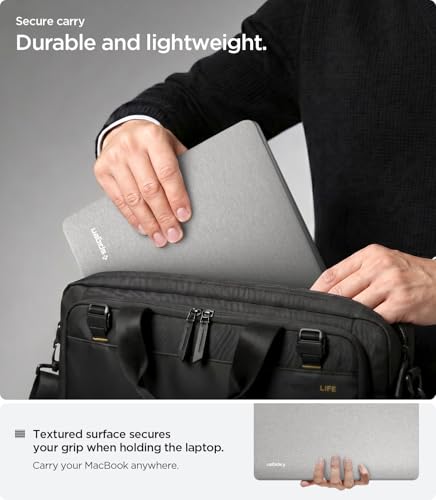 Spigen for MacBook Pro 14 inch Case M4/Pro/Max (2024) M3/M2/M1/Pro/Max (2023-2021) A3112 A3185 A3401 A2918 A2992 A2779 A2442, Urban Fit Premium Knit Fabric Case, Heather Gray