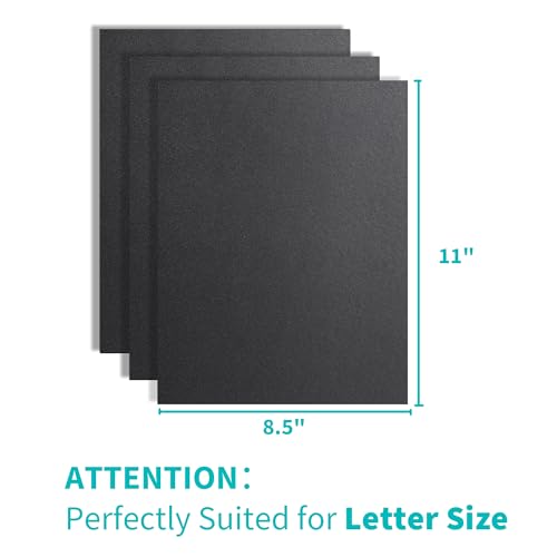Binditek 12 Mil Sand-Textured Binding Covers, Letter Size, Black, 100 Pack