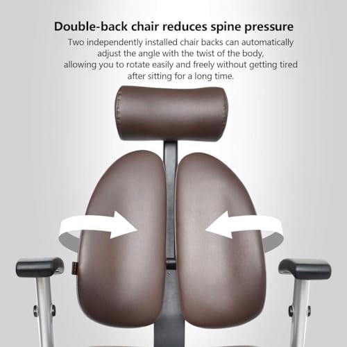 Executive Office Chair, Swivel Adjustable Swivel Office Desk Chair with Armrests Lumbar Support Desk Ergonomic Chair Executive Chair Boss Chair Reclining Learning Chair Home Office Chair ( Color : Bro