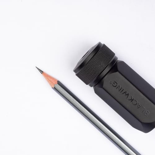 Blackwing One-Step Long Point Pencil Sharpener, German Steel Blade, Black