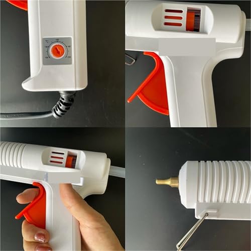 Hot Glue Gun, 120W Hot Melt Glue Gun Smart Adjustable Temperature Copper Nozzle Heater Muzzle Diameter 11mm Craft Repair Tool,Cordless hot Glue Gun