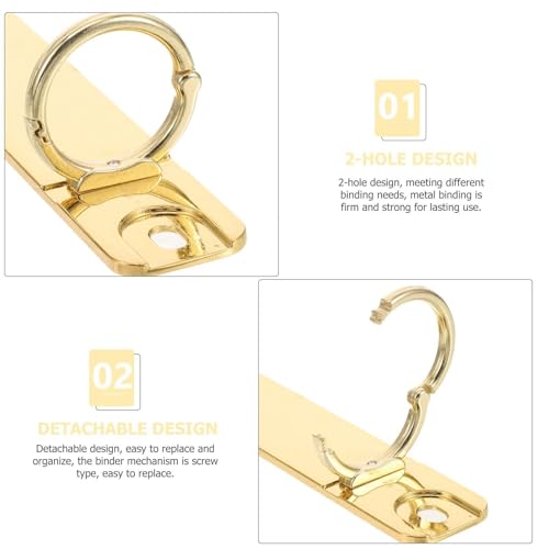 A5 Ring Binder Ring Binder Mechanism 12 Pieces 2 Hole Metal Spine Inserts Detachable Planner Folder