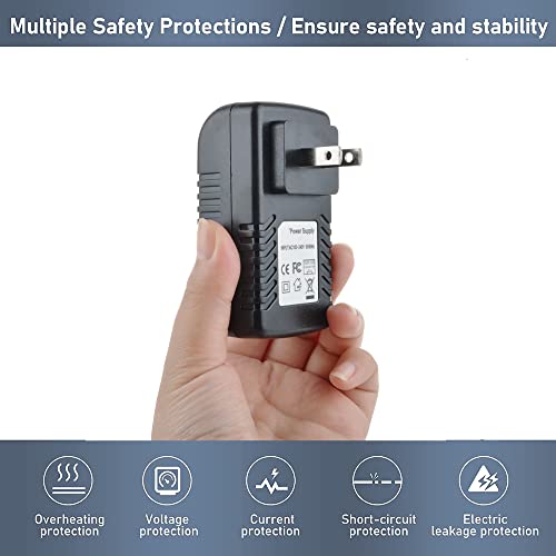 Digipartspower 48V AC/DC Adapter for Konftel 300IP IP Conference Station VoIP IP SIP Telephone Phone with PoE Ethernet LAN Injector Power Over Ethernet (PoE) DC Power 48Vdc