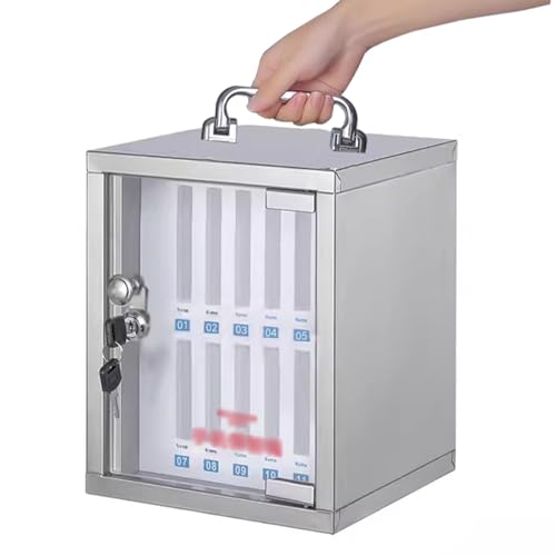Mavcobo Pocket Chart Storage Locker Box12/24 Slots Cell Phone Cabinet Wall-Mounted Cell Phones Storage Cabinet for Classroom Office Gym(12 Slots)