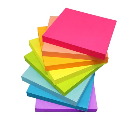 Sticky Notes 3x3 Inches,Bright Colors Self-Stick Pads
