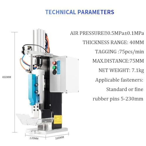 Automatic Pneumatic Tagging Gun for Clothing,Socks,Towels,Carpets,Silver