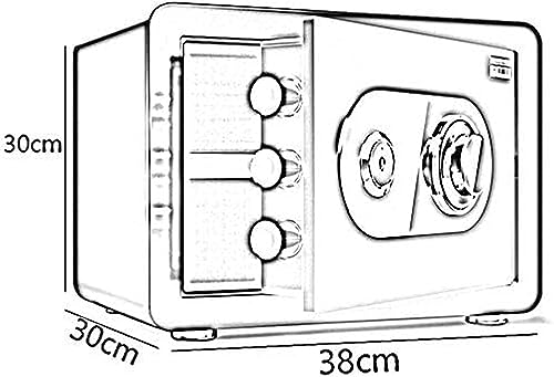 Dntum Home Safes Safes Home and Lock Boxes All-Steel Household Fireproof and Waterproof Stainless Steel Panel Mechanical Lock Anti-Theft Security Cabinet Hidden Safe