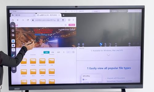 HUSHIDAGLOBAL Smart Board D5 65" 48MP Camera for Education and Meeting Android and Windows System
