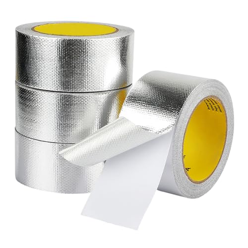 TBMFZJQKXUR Aluminium Tape,Aluminum Foil, 0.14mm Thick 50m Long, Heavy Duty Waterproof Duct for Ductwork, HVAC & Dryer Vents(30cm*50m)