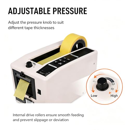 Automatic Tape Dispenser Digital Length Adjustable Auto Cut Tape Cutter, Cutting Range 5mm to 99.9cm, with Manual and Auto, for Factory Workshop, Assembly Line, Packaging Production Work