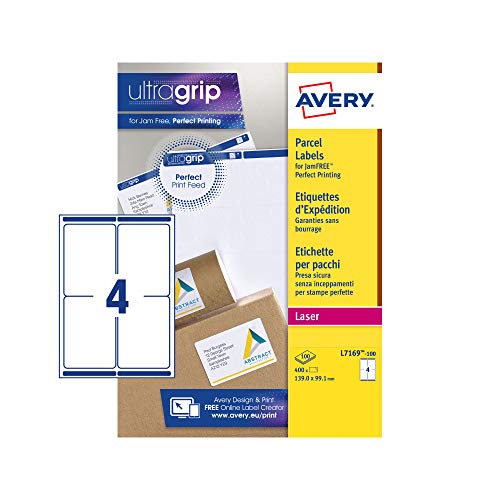 Avery L7169-100 400x Labels 99.1 x 139.0 mm White for Laser Printers