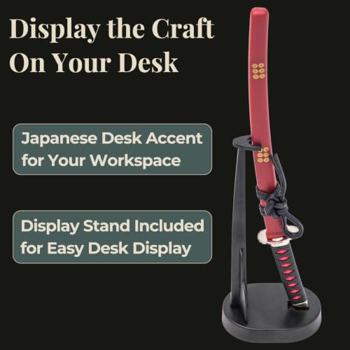 Wablade Samurai Katana Letter Opener with Stand, 8.27", Made in Seki, Japan