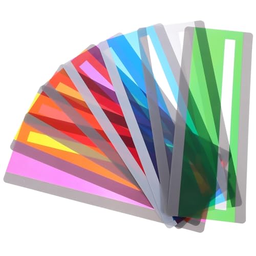Dyslexia Reading Tools 48pcs Pet Reading Guide Strips Colorful Sentence Tracker Bookmark Strip Highlight Marker for Books