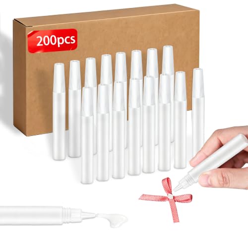 200 Pack Mini White Tacky Glue Pens, Quick‑Drying Small Glue Bottles