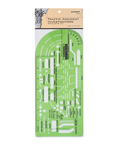 Rapidesign Traffic Accident Investigator Large-Size Template, 1 Each (R131)
