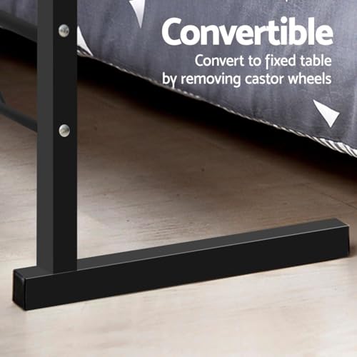 TECHNOVIBES Study Table/Bed Table/Foldable and Portable Wooden/Writing Desk for Office/Home/School (Black with Black Leg)