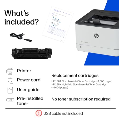 HP Laserjet Pro 3001dw Wireless Black & White Printer, Best-for-Office (3G65OF)