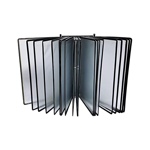 GFSGHZZ Wall Mount Reference and Display System - Wall Mount Catalog Display Rack, Wall Mounted Reference System, with 20 Easy-Load Pockets - 40 Sheet Capacity - A4 Letter Size,Black