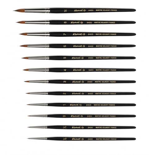 Raphael 8400 Kolinsky Round with Dots No. 0