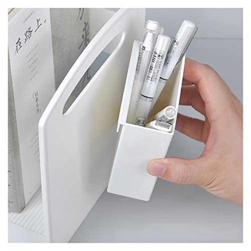 CAMBOS Desktop Bookshelf Floor Display Stand Desktop Book Storagerack Book Stand Bookshelf File Rack with Pen Holder Office Desk Storage and Sorting Rack Data Box Industrial Bookshelf