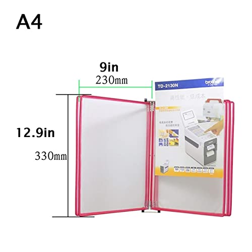 ZGFUSVFD File Organizer for Desk - Desktop Reference Organizer, A4 Wall File, 5 Panel Wall Mounted Document Reference Rack, Holds 10 Sheets of A4 Paper, Wall Hanging Operation Guide