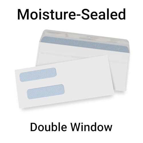500 VersaCheck NRP Business Double Window Security Standard and Voucher Check Envelopes - Compatible with business checks made from VersaCheck, QuickBooks, Quicken, Sage, and others.