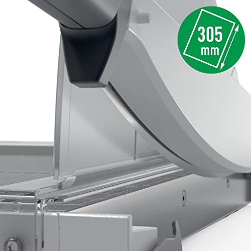 Leitz Precision Home 90180000 A4 Lever Cutter, for up to 8 Sheets, Paper Cutter with 305 mm Cutting Length, Steel Blade, Lightweight Plastic Base, Alignment Aid & Blade Guard