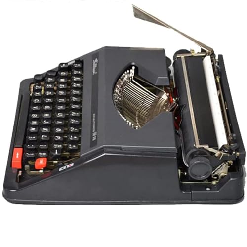 GAYAYAS Portable Retro Manual Typewriter for Writers Mechanical English Typewriter, Old Fashioned Manual Typewriter - for Notes or Letters or Creative Writing Black