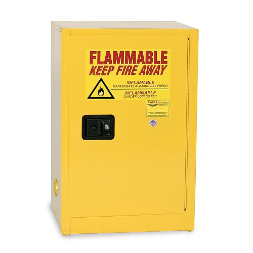 Eagle Flammable Liquid Safety Cabinet, Space Saver, Self Closing, 1 Door, 12 Gal