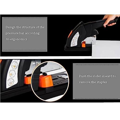TOWINE Staplers Stapler Heavy Duty Large Capacity Stapler Desktop Portable Desk Staplers Office Home Stapler for Teachers Students (Color : Stapler+1000 Staples, Size : 33x8x31cm)