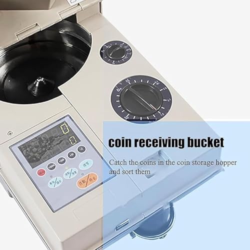Automatic Coin Counter and Sorter, Money Counting Machine Coin Sorting Machine, 1500 Coins/Minute Counting Speed, 2000 Coins Hopper Capacity For Most Coins