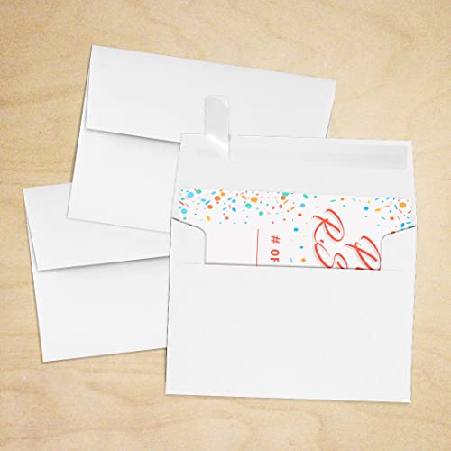 LUXPaper 4Bar A1 Invitation Envelopes | Peel & Press | 3 5/8" x 5 1/8" | White | 80lb. Text | 100% Recycled | 1,000 Qty