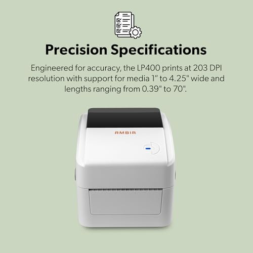 AMBIR LP400 Thermal Printer with Network Interface (LP400-NE)