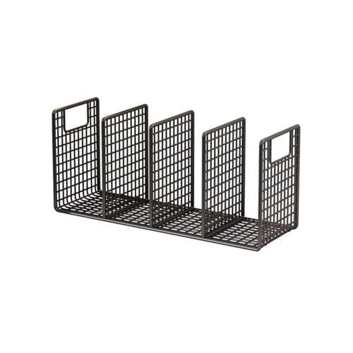 Storage Shelves Desktop Multi-Tiered Simple Bookshelf Iron Storage Rack with Handle Organizer