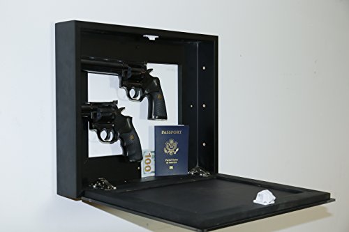 Concealable and Lockable Quick Access Wall Safe, Hidden Gun Safe