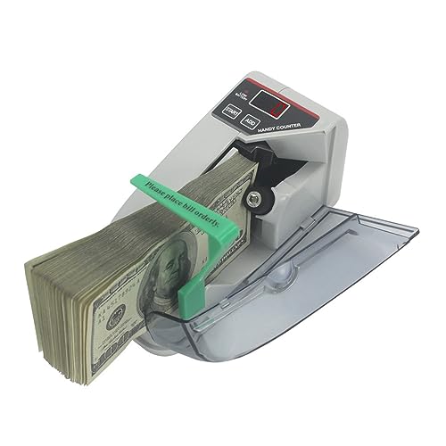 TOGEPP Portable Money Counter, Mini Counting Machines Handheld Bill Note Counters Currency Note Bill Cash Banknote Ticket Counter Suitable