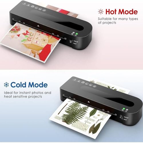 Laminator, A4 Laminator Machine, 12.6In Lightweight Laminator with Precise Temperature Control, Hot & Cold Thermal Laminator