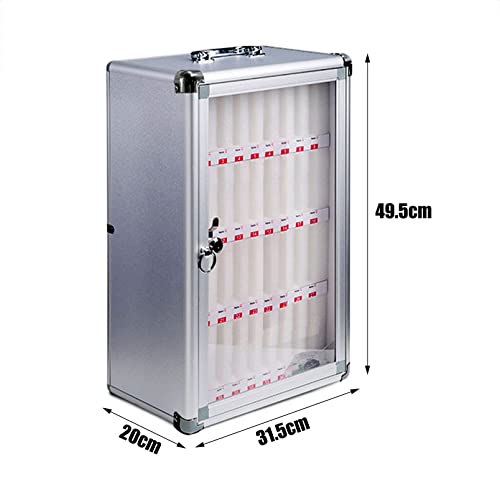 USZWBY Cell Mobile Phone Safe 60 Slots Metal Mobile Phone Management Box Transparent Portable Wall Mobile Phone Storage Box (24)