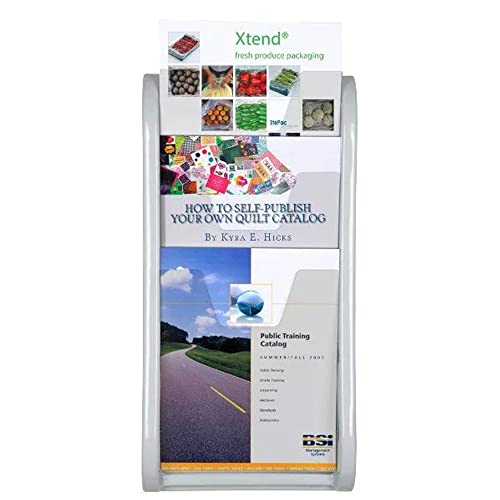 M&T Displays Wall Unit 3 Tier 8.5x11 inch Wall Mounting Plastic Clear PET Pocket Brochure File Organizer Office Document Magazine Folder Rack Portrait Indoor White