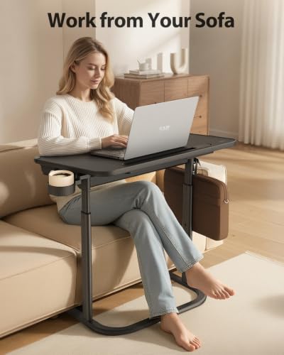SAIJI Tilt & Height Adjustable Laptop Tray Table for Couch & Floor