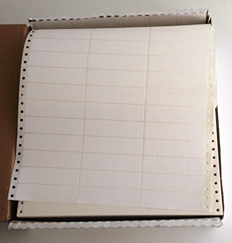 Linco 3-UP White Pinfed Continuous, Pressure-Sensitive Labels, 4 x 1 7/16, Box of 15000