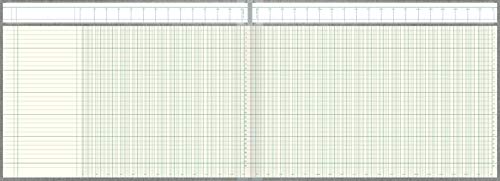 König & Ebhardt 8611822 Account Book Cash Column Sheets with Headers Design Cover Strap – Grey