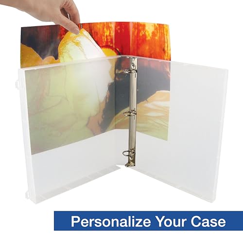 Unikeep 3 Ring Binder - Clear - Case View Binder - 1.5 Inch Spine - Metal Rings - with Clear Outer Overlay - 3 Pack of Binders