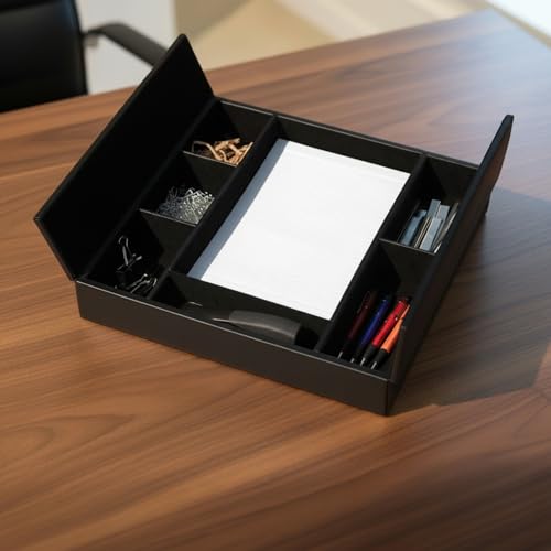 Dacasso A1390 Leatherette Enhanced Conference Room Organizer Leatherette Conference Room Organizer, Black