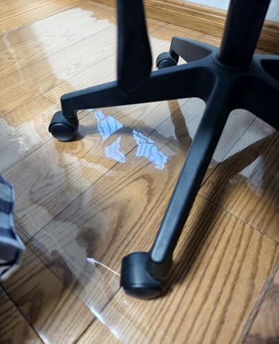 Clear Hardwood Floor Protector Mat Non-Slip for Office & Home Use
