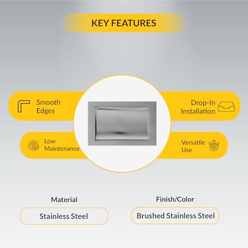 CRL CTDB12 Standard Drop in Deal Tray 12" Width x 10" Depth Brushed Stainless Steel Finish